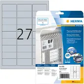 Herma 4222, Hopea, Pyöristetty suorakulmio, Kiinteä, A4, Polyesteri, Matta