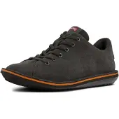 Camper for man. 18648-071 Beetle gray leather shoes (41), 1 to 3 cm, Laces, Casual, Grey