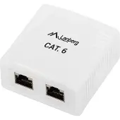 Lanberg Pinta-UTP-Verkkoliitäntä Suojattu 2X RJ4 Cat6