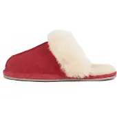 Minnetonka Sisäkengät 'Sheepskin Slide' beige / punainen