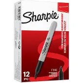 Sharpie Fine Point, Ohut pää, Musta, Monivärinen, Hienojakoinen, AP, Metalli, Paperi, Muovi (S0810930)