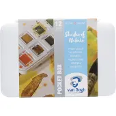 Van Gogh Pocket Box Akvarellivärit Nature 12-setti