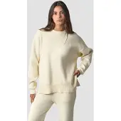 ICANIWILL Soft Knit Oversized Crewneck Cream
