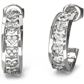 GUESS Mon amour hopeanväriset sydänkorvakorut JUBE04603JWRHT/U