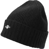 Gant for man. 9910023 Black Shield beanie (OSFA), Casual, Wool