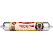 Fleischeslust 6x80g meat & treat treenimakkara juustomakkara koiran herkku
