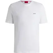 HUGO for man. 50466158 Dero T-shirt white (XXL), Casual, Cotton, Short sleeve, Sustainable