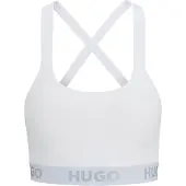 HUGO Bralette Padded Sporty Logo - White - XS