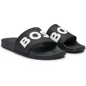 BOSS for man. 50498241 Kirk slippers black (37), Flat, None, Beachwear