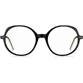BOSS Optical frames in black acetate with gold-tone details