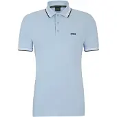BOSS for man. 50469055 Paddy blue polo shirt (S), Casual, Cotton, Short sleeve