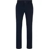 BOSS for man. 50510933 Navy Slim Chino Trousers (32/34), Casual, Cotton