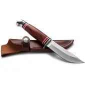 ØYO Oyo Geilo Knife W/ Leather Sheath, metsästysveitsi, ruskea