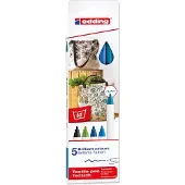 Edding 4600 Tekstiilitussi 5-setti Cool tones