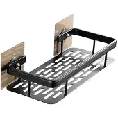 Hobby Hall Kylpyhuoneen keittiön hylly 30 cm musta, roikkuu, setti 2 kpl