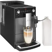 Melitta Avanza F270-100 fully automatic coffee machine with milk frother, stainless steel and black, preparation of 2 cups at the same time, 15 bar, 2 (222100)