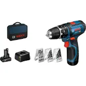 Bosch Iskupora / ruuvinväännin GSB 12V-15; 12 V; 1x2,0; 1x4,0 Ah akku