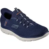 SKECHERS for man. 232457 Slip-ins: Summits - High Range marine (45), Fabric, 3 to 5 cm, Laces, Casual, Navy
