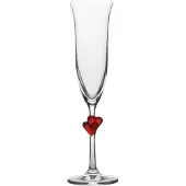 Stölzle L’Amour Champagne glass 17cl 2-pack Red Heart - Stölzle