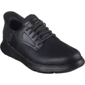 SKECHERS for man. 205046 Garza Gervin Slip-ins Leather Slippers Gervin black (46), Flat, Laces, Casual