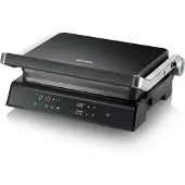 Severin KG2399 -pöytägrilli, 1800 W, musta/ruostumaton teräs