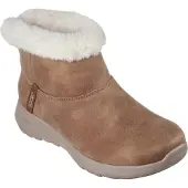 SKECHERS for woman. 144800 Slip-ins On the Go Joy Cozy Dream brown leather ankle boots (36), Flat, None, Casual