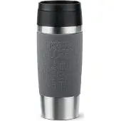 EMSA Travel Mug Classic 360 ml gray stainless steel thermo mug with Quick Press closure (N2020500)