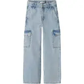 Name it Nkfrose Wide Hw Cargo Jeans 6190-Bs Noos - Blue - 152