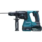 Makita DHR243RTJ akkuporasarja, 18 V, SDS-Plus, 2 x 5 Ah, laturi + kotelo