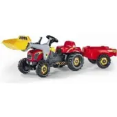 Rolly Toys Rolly traktori kauhalla ja perävaunulla punainen (5023127)