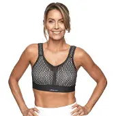 Swegmark Net Impact Force Sport Bra Moulded Cups Black/beige 75B
