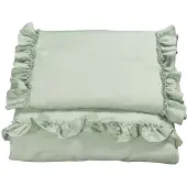 NG Baby Petivaatteet pinnasänkyyn/pikkuvuoteeseen röyhelöillä Sage Green One Size Pojat, Tytöt