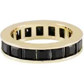 Sno of sweden Tina Stone Ring Gold/Black M