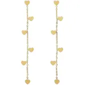 Timi Of Sweden Solana Heart Chain Stud Earrings Stainless Steel