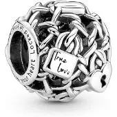Pandora Padlock And Fence Sterling Silver Charm - Silver - ONE SIZE