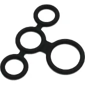 Rimba - Let´s Play Quatro penisrenkaat, neljä kokoa, joustavat, kestävät, silikoniset, musta