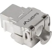 Lanberg Liitin Keystone - - RJ45 CAT.6A - Työkaluttomasti - Hopea - 22/26 johdin