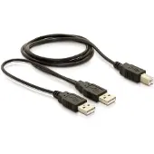 DeLOCK USB-B/USB-A Cable, 1 m, USB B, USB A, Uros/uros, 0,48 Gbit/s, Musta (82394)