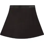 Calvin Klein Logo Tape Flare Punto Skirt - Black - 170