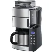 Russell Hobbs Grind and Brew Thermal Carafe, Suodatinkahvinkeitin, 1 L, Kahvipavut, Sisäänrakennettu jauhin, Musta, Ruostumaton teräs (23831 016 001)