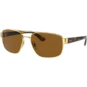 Ray-Ban RB3663 001/57 Polarized, Kulta, Kehysmateriaali Metalli, Miehet aurinkolasit
