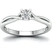 Lykken Elegance yksikivinen sormus timanteilla valkokultaa 0,10 ct 185
