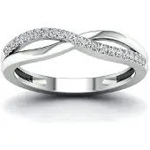 Lykken Elegance crossover valkokulta timanttisormus 0,10 ct 180
