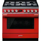 Smeg CPF9GPR Portofino kaasuliesi, punainen