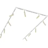 QAZQA Moderni kiskojärjestelmä 10 kohdevalolla, beige ja valkoinen, 1-vaiheinen - Slimline Uzzy