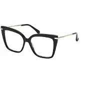 Max mara MM5144 54/15/135 Kiiltävä musta etuosa asetaattia NAISILLE MM5144