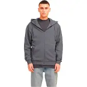 Jack & Jones Jjebradley Sweat Zip Hood Noos - Grey - XXL