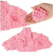 Pricenet Kineettinen hiekka 1kg vaaleanpunaisessa pussissa