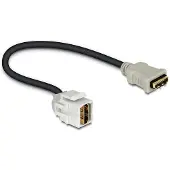 DeLOCK – Keystone Module HDMI female 250° > HDMI female with cable white (86328)