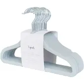 3 Sprouts Velvet Hangers (15 Pcs.), Blue - Grey - ONE SIZE